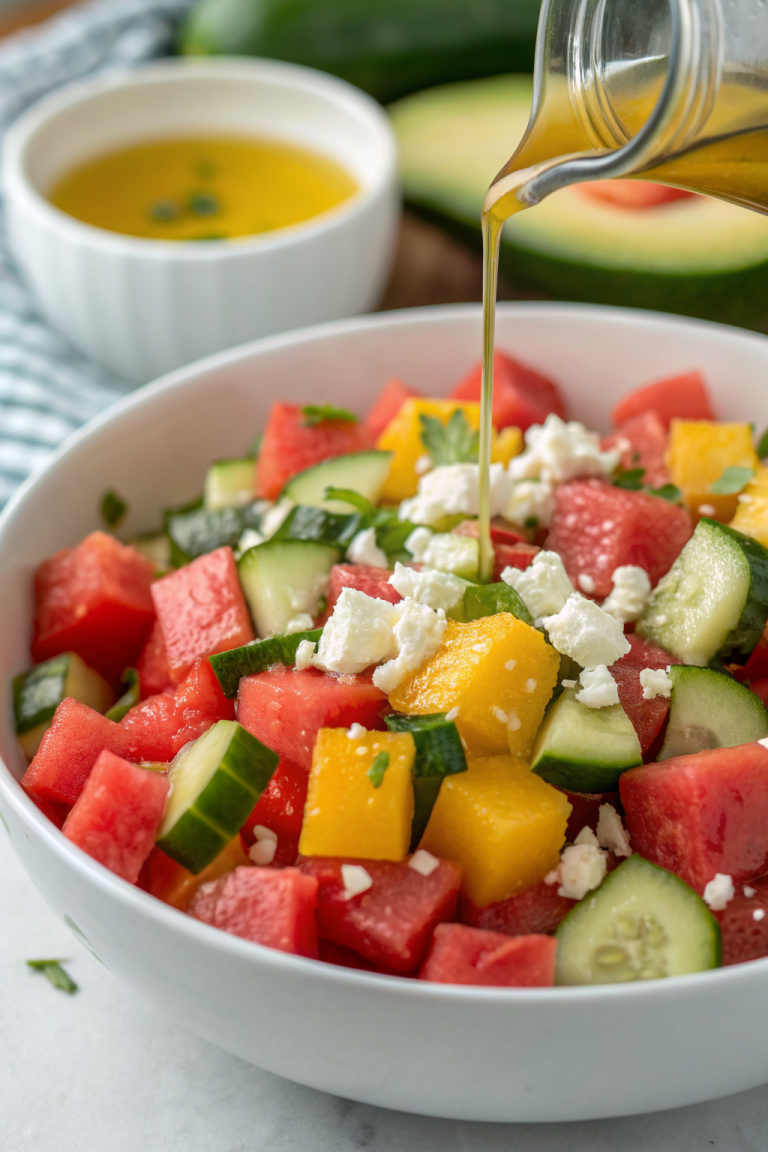 Watermelon Cucumber Salad